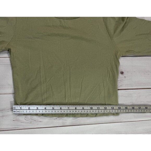 Bluenotes Women's Teens Crop Top Long Sleeve Green Soft Size S Cute Stylish - Picture 9 of 10